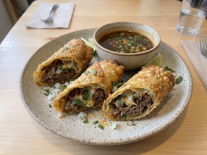 Birria Egg Rolls
