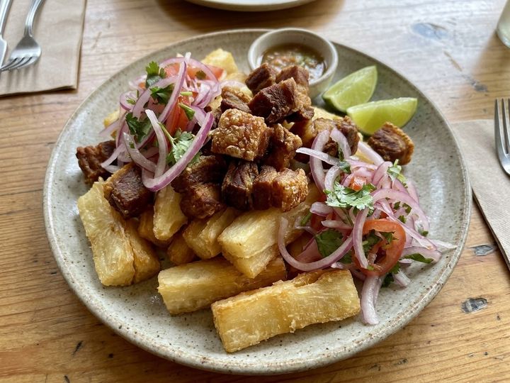 Yuca with Chicharrón
